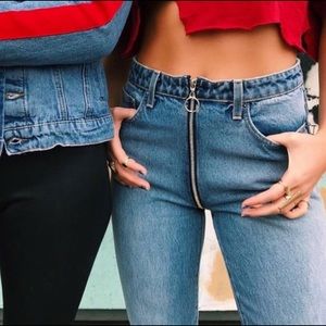 Carmar zip front jeans zipper